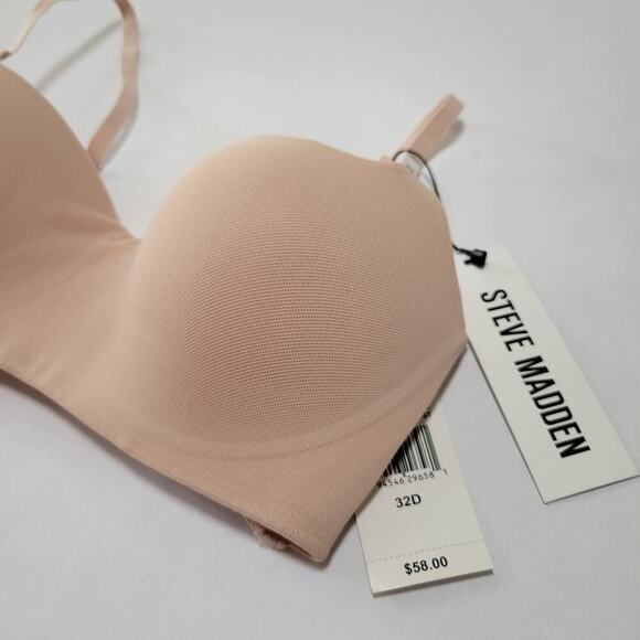 Steve Madden Mesh Balconette Bra SM11851 Rose Dust NWT Size 32D - Picture 3 of 7